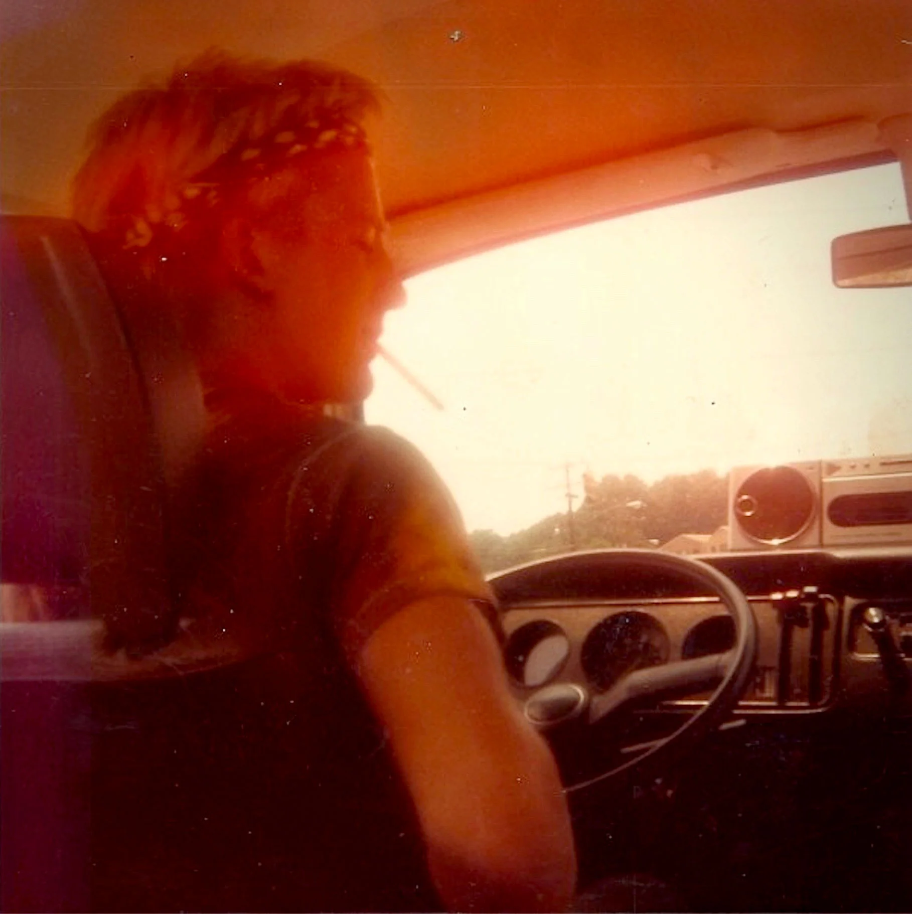 Driving to Rock Against Reagan in my Mom’s vintage Mercedes, July 4, 1985