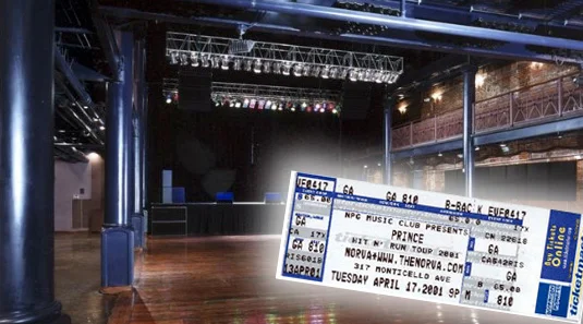 Prince, The Norva, …2001 ticket stub of the show.