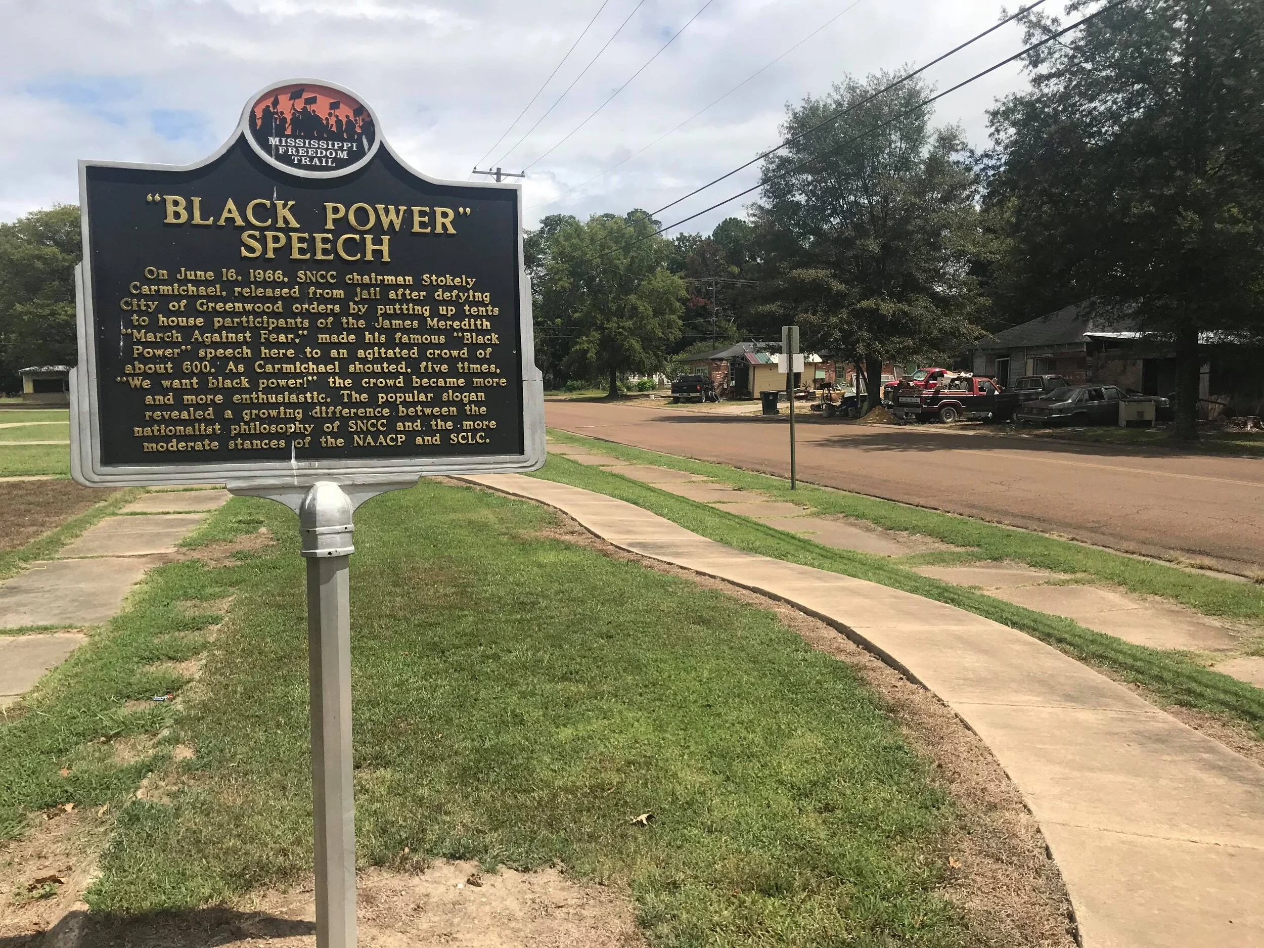 Broad Street Park, where civil rights leader Stokely Carmichael delivered his famous “Black Power” speech on June 16th, 1966.