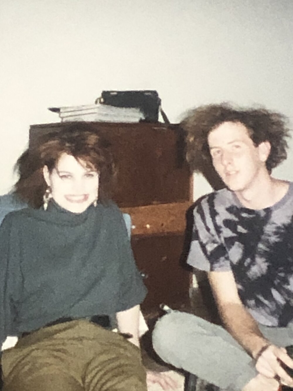 Kelly and Grey before a night out 1986