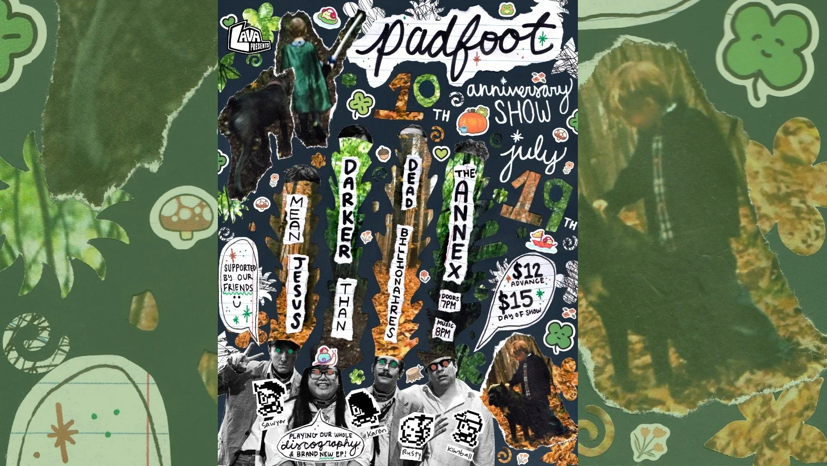 Padfoot - 10 year anniversary show! With Dead Billionaires, Mean Jesus, and Darker Than