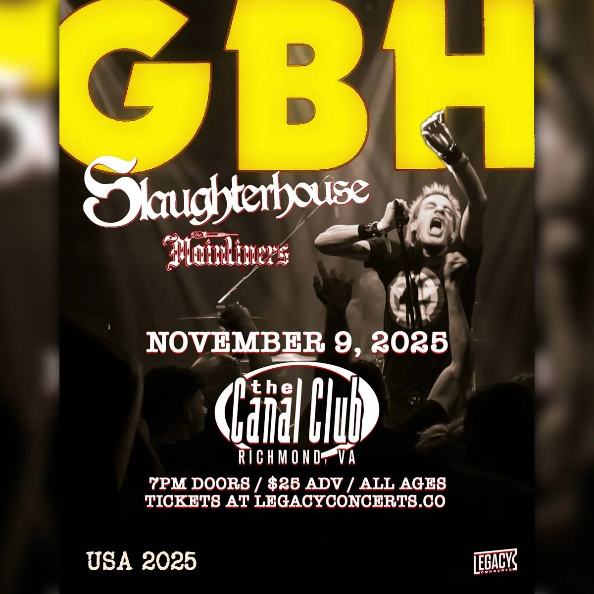 GBH, Slaughterhouse, and The Mainliners