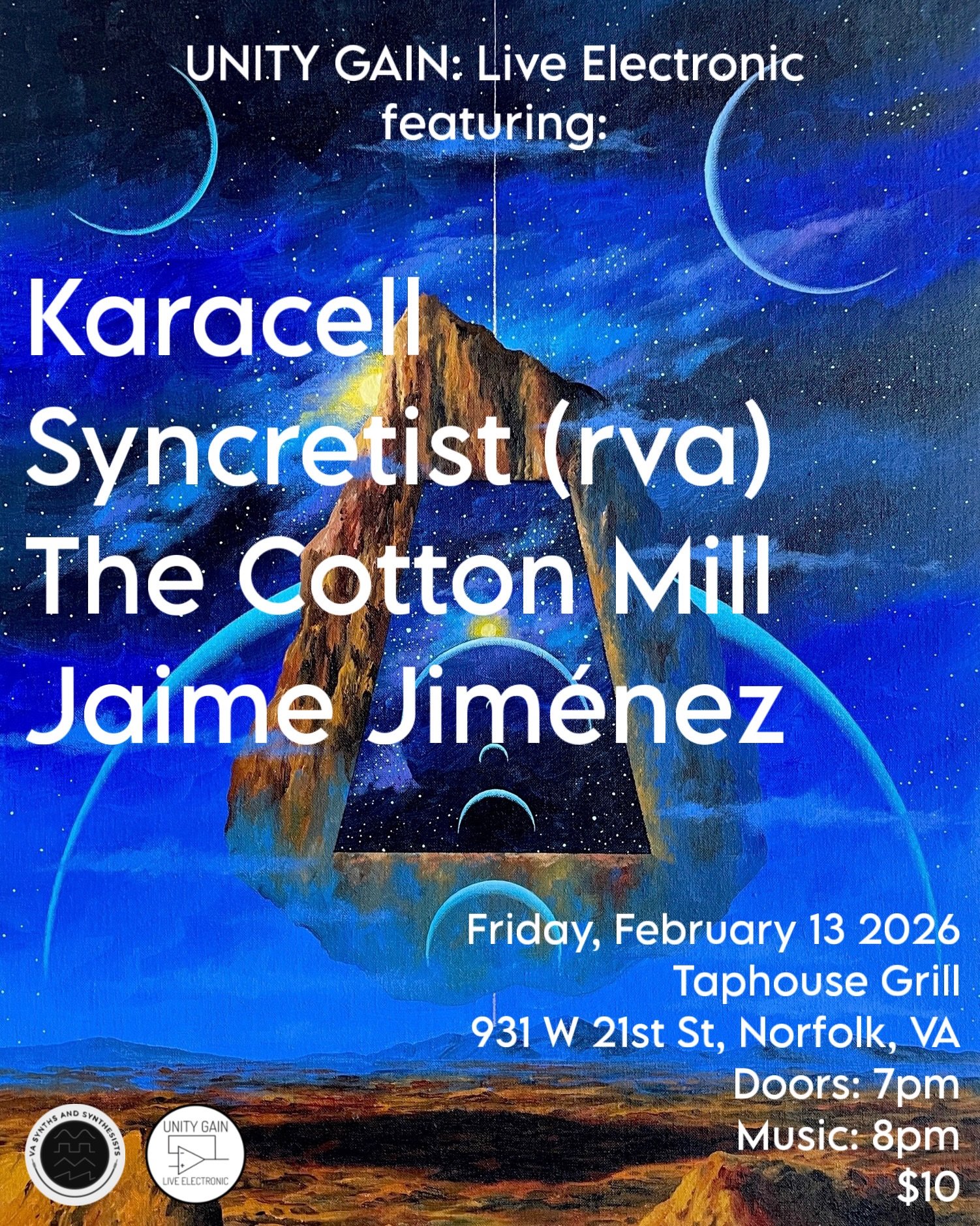 Karacell, Syncretist, The Cotton Mill, and Jaime Jiménez 