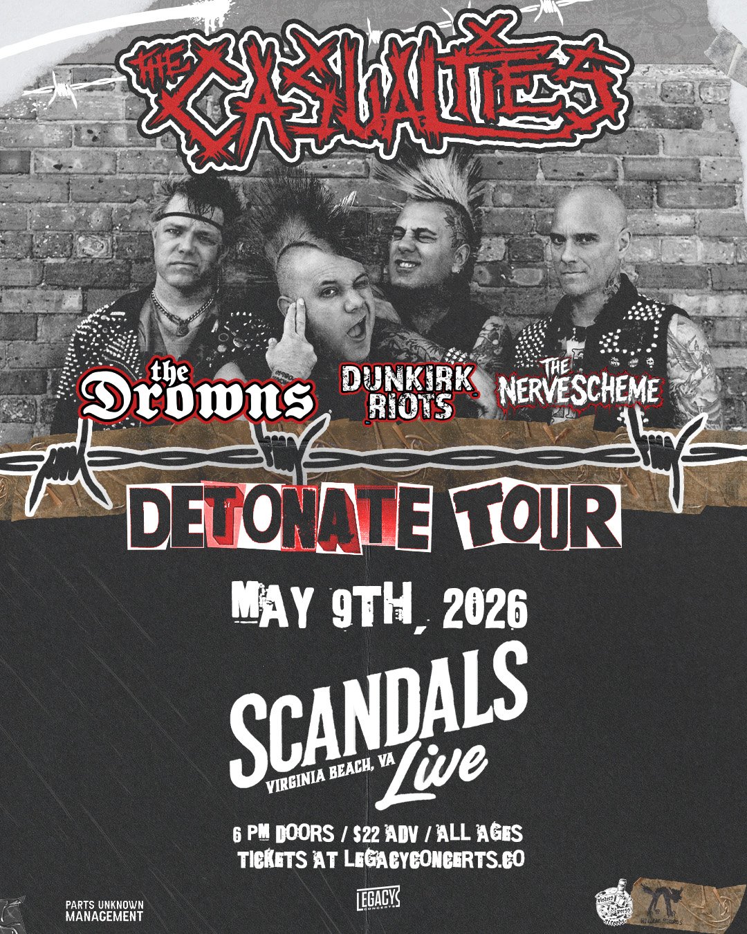 The Casualties With Special Guests The Drowns, Dunkirk Riots, and The Nerve Scheme
