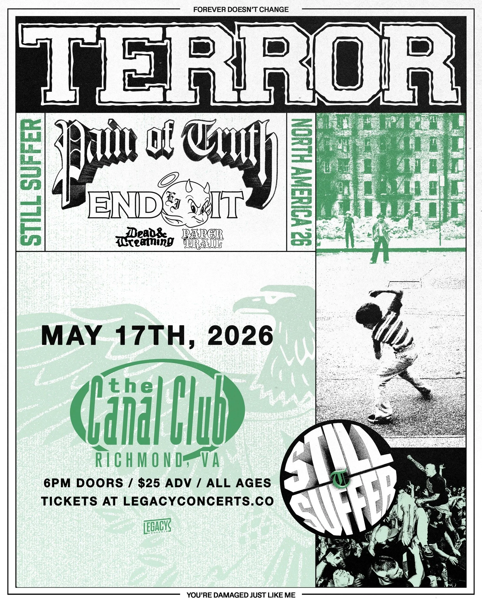 Terror With Special Guests Pain of Truth, End It, Dead &amp; Dreaming, and Paper Trail