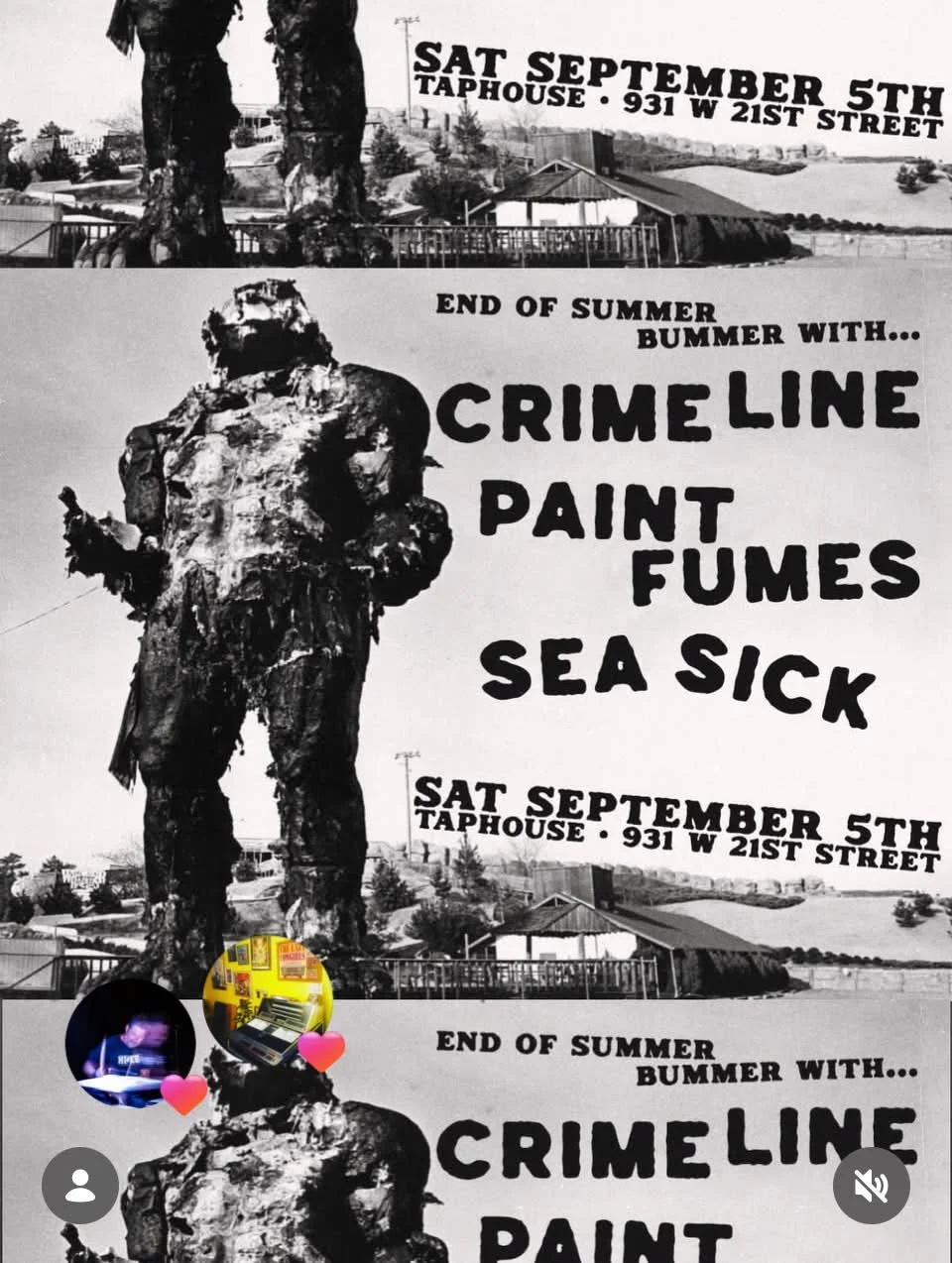 Crime Line, Paint Fumes, and Sea Sick