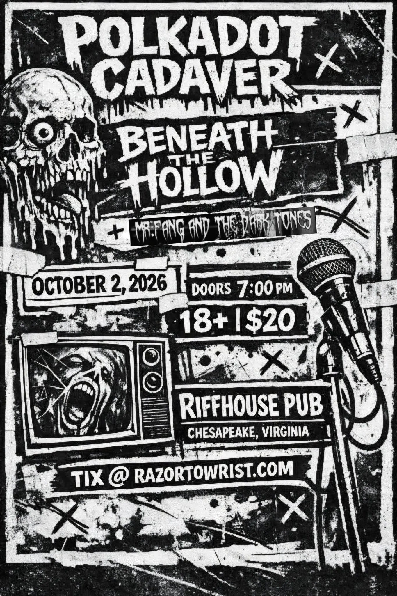 Polkadot Cadaver, Beneath the Hollow, and Mr. Fang &amp; The Darktones