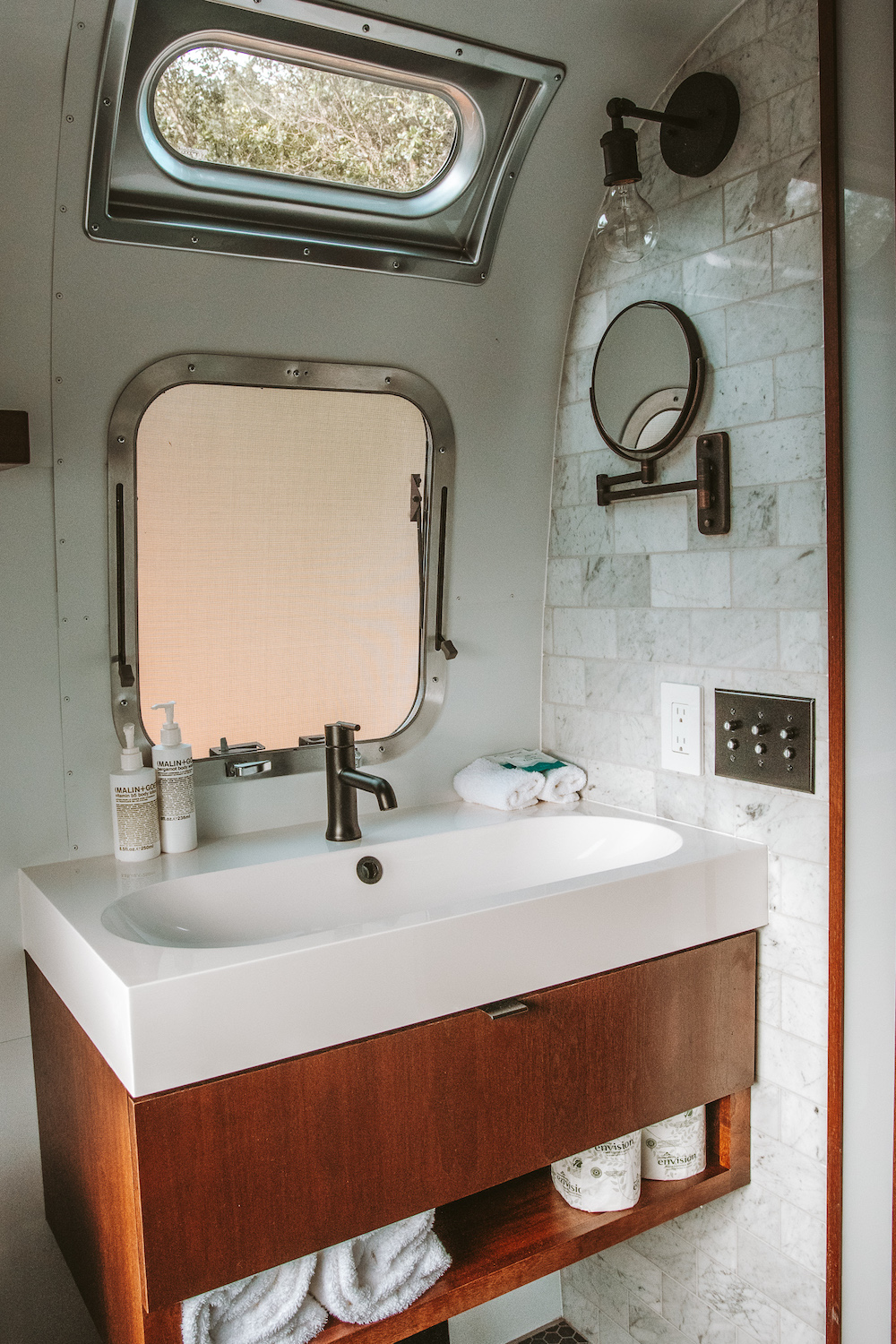 Autocamp Yosemite Airstream Bathroom | Cedar + Surf