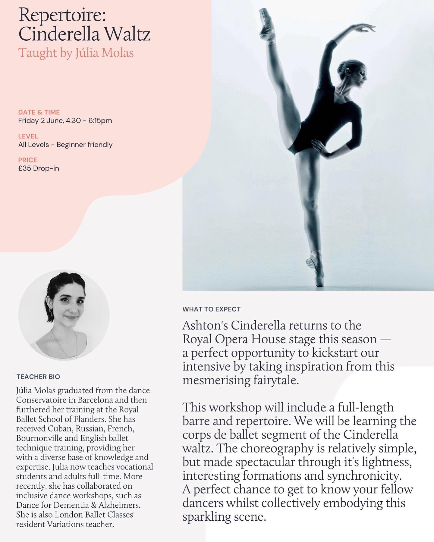 Our Adult Ballet Summer Intensive is around the corner. Our full-course, Intermediate and Beginner course packages are almost fully sold out. The last few packages will be available until Wednesday 24 May, 5pm GMT. 

We have just released 5 drop-in p