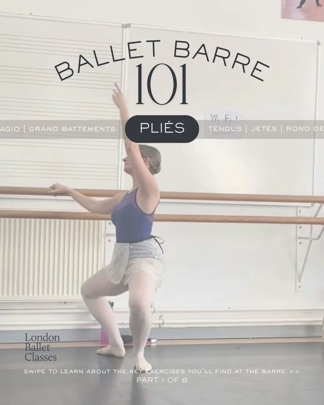 Why do we start every class with pli&eacute;s?

Because this exercise lays the foundation for all that follows, gently warming up the joints, checking our overall posture, switching on our turnout muscles and checking our placement in key positions f