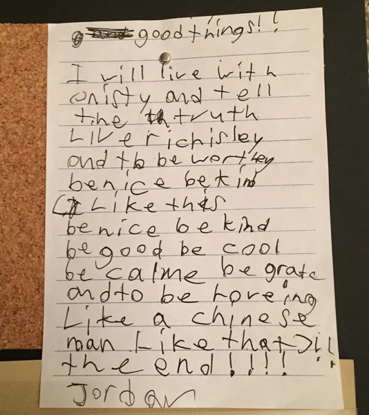 “Good Things” by Jordan, age 8