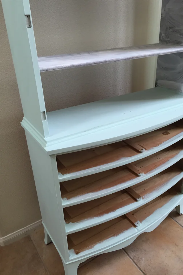 antique hutch makeover, affordable do it yourself home projects, before and after furniture makeover, budget do it yourself projects, DIY, hutch makeover, thrift finds, thrift store furniture makeover, do it yourself thrift projects, BB Frosch, chalk paint projects, chalk paint powder