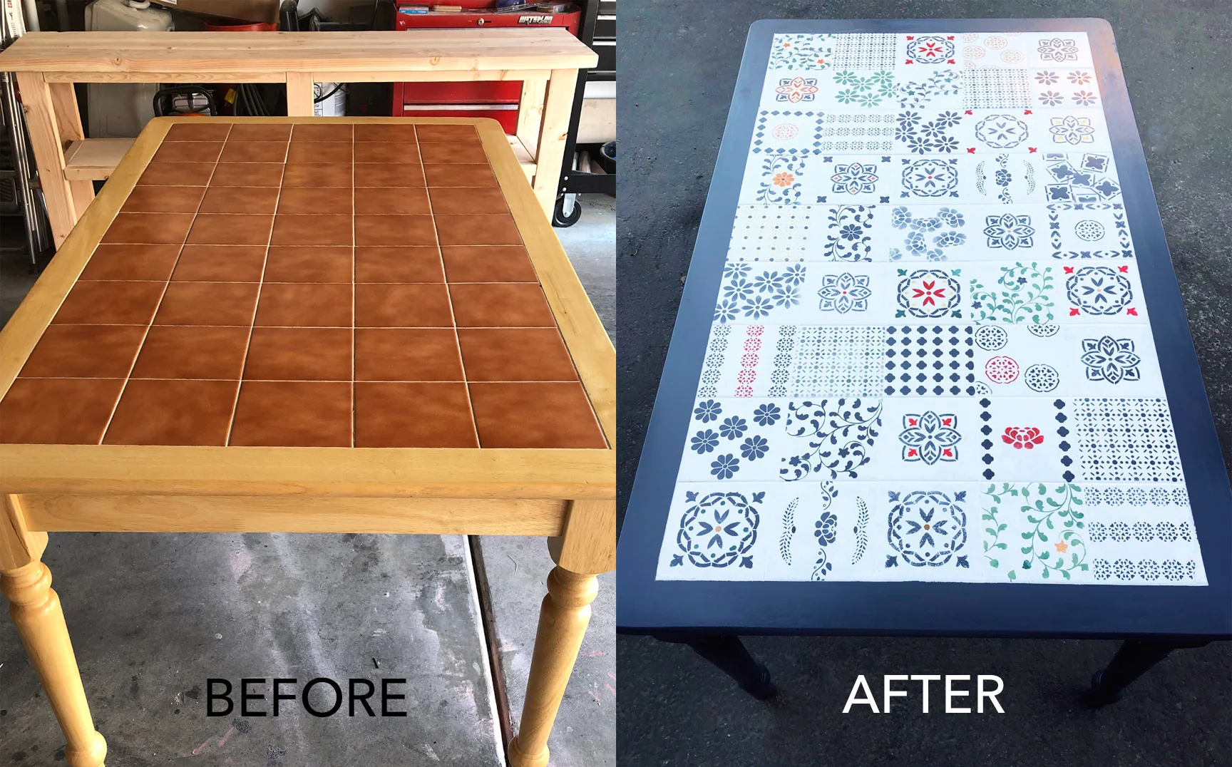 table makeover, DIY makeover, DIY furniture makeover, DIY at home project, furniture makeover project, Dated Tile Table Makeover, furniture makeover project, before and after furniture makeover, BB Frosch, chalk paint DIY, chalk paint furniture makeover project, DIY furniture makeover inspiration, DIY home weekend project