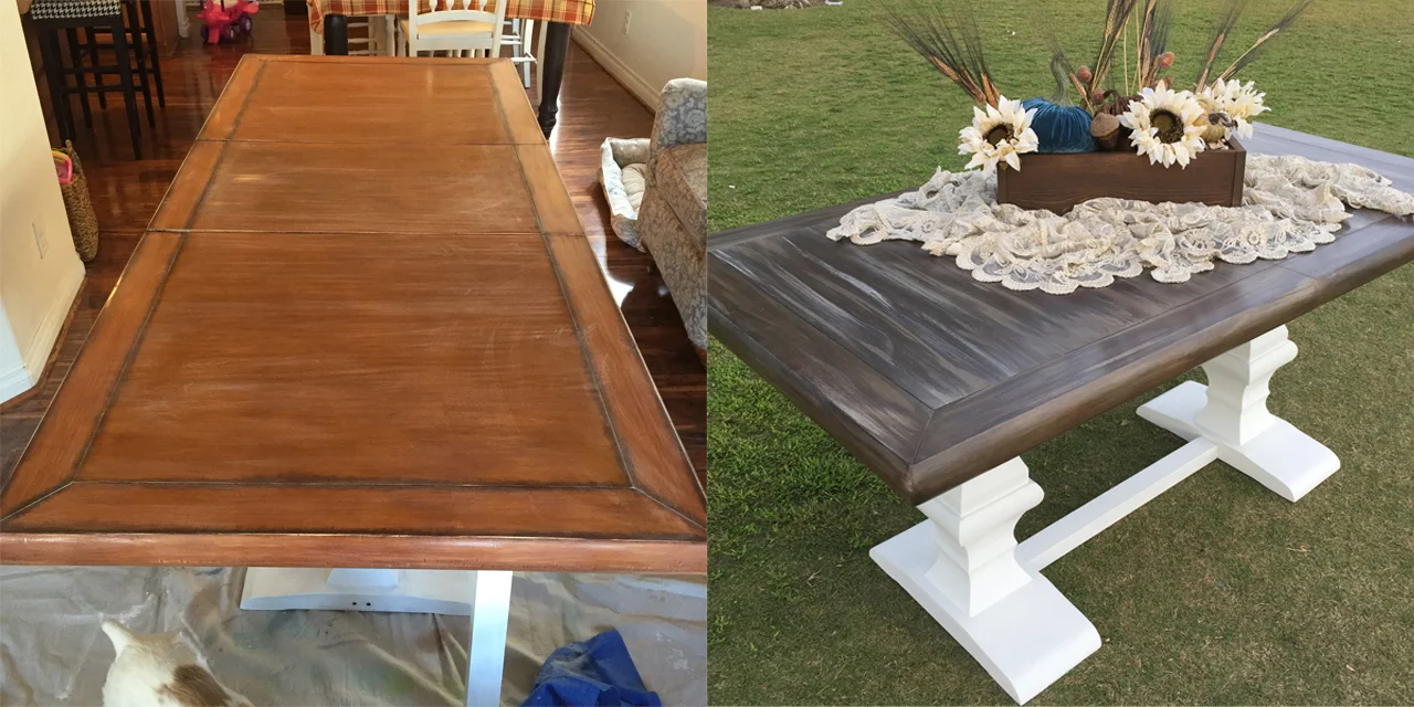Weathered Wood Dining Table