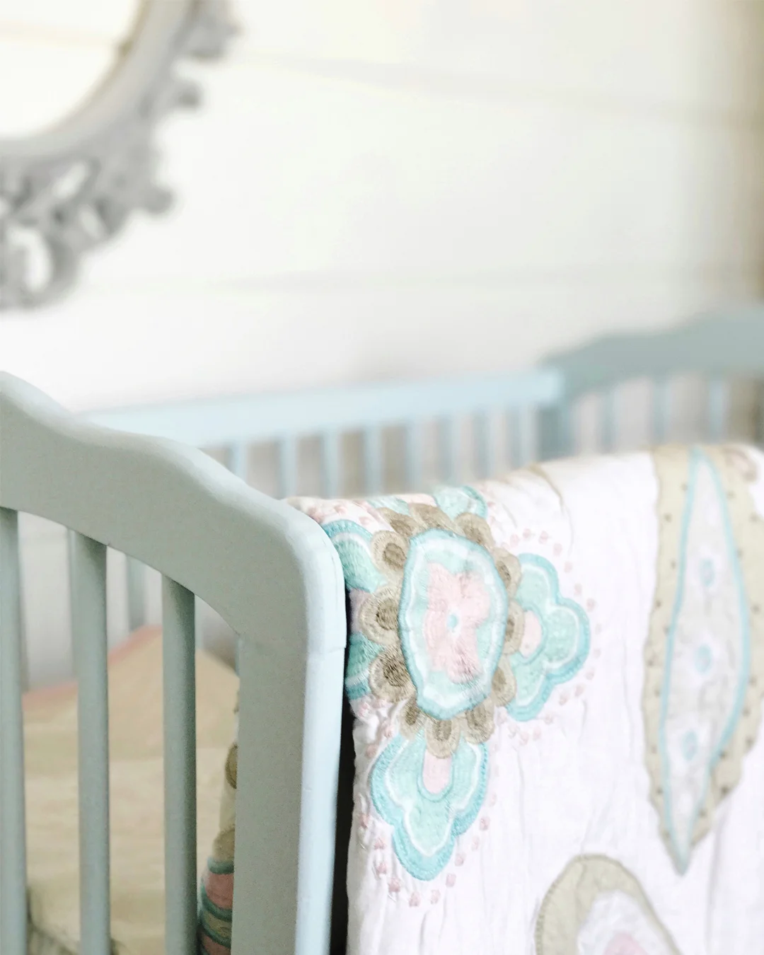 Cradle Makeover with $2 "Oops" Paint, Cradle Makeover DIY makeover, DIY nursery furniture makeover, DIY at home project, furniture makeover project, furniture makeover project, before and after furniture makeover, BB Frosch, chalk paint DIY, chalk paint furniture makeover project, DIY furniture makeover inspiration, DIY home weekend project