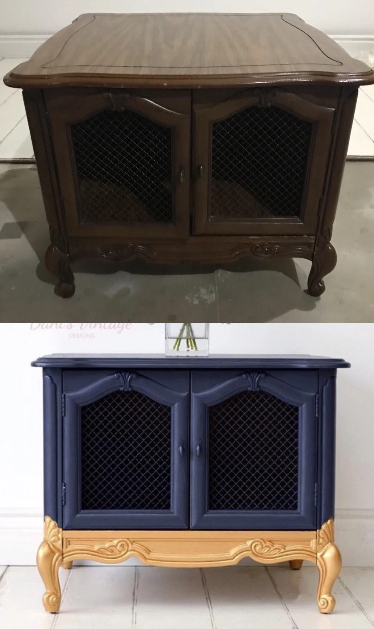 Navy Endtable