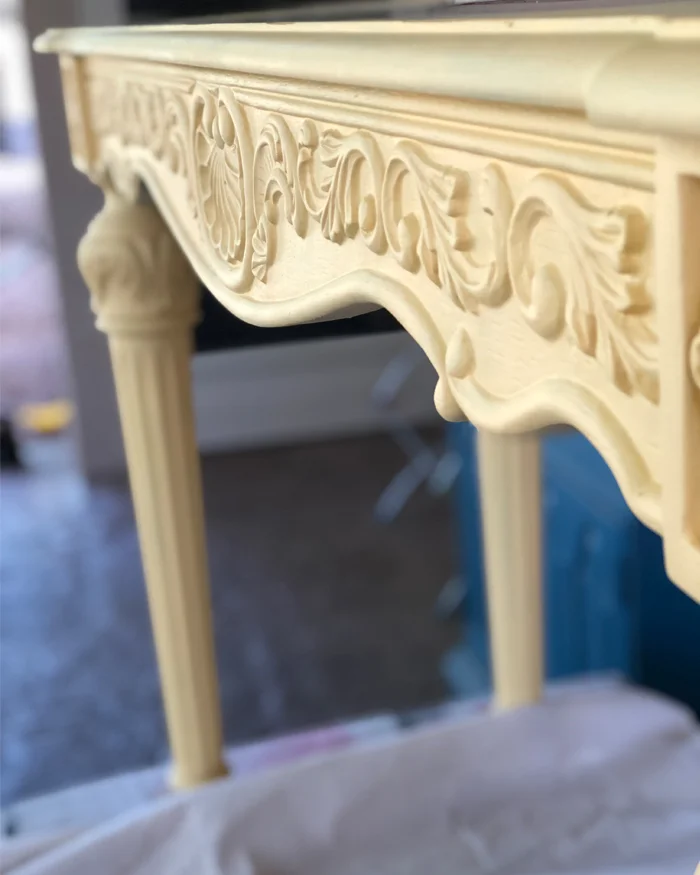 DIY chalk paint, how to chalk paint, how to paint furniture, affordable home projects, how to paint glass, easy chalk paint project, how to refinish furniture, chalk paint recipe, DIY makeover, DIY furniture makeover, furniture makeover project, before and after furniture makeover, BB Frosch, chalk paint furniture makeover, DIY furniture makeover inspiration, DIY home weekend project, budget friendly diy, chalk paint, chalk paint powder, affordable diy, home decor, do it yourself home decor, how to chalk paint, weekend diy, diy chalk paint, how to make your own chalk paint, yellow table, yellow furniture, yellow chalk paint