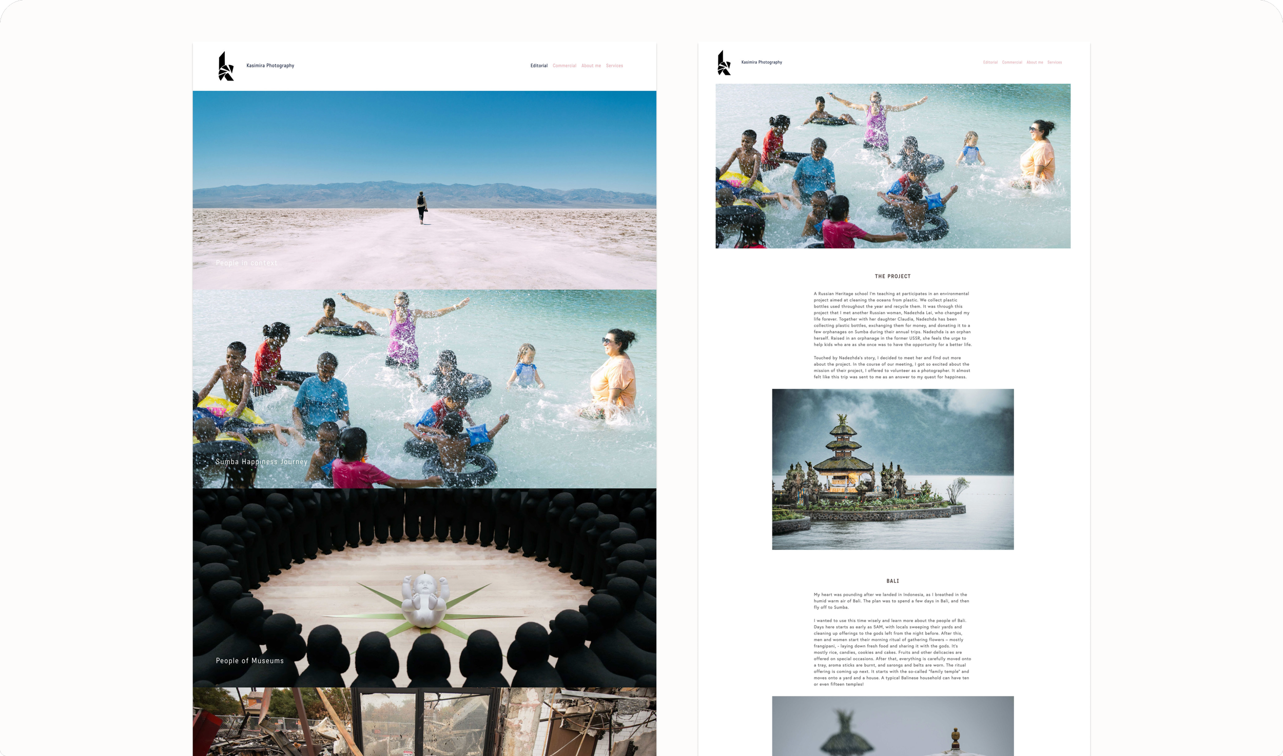 Graphic design by Monica Ma_Kasimira Photography website design