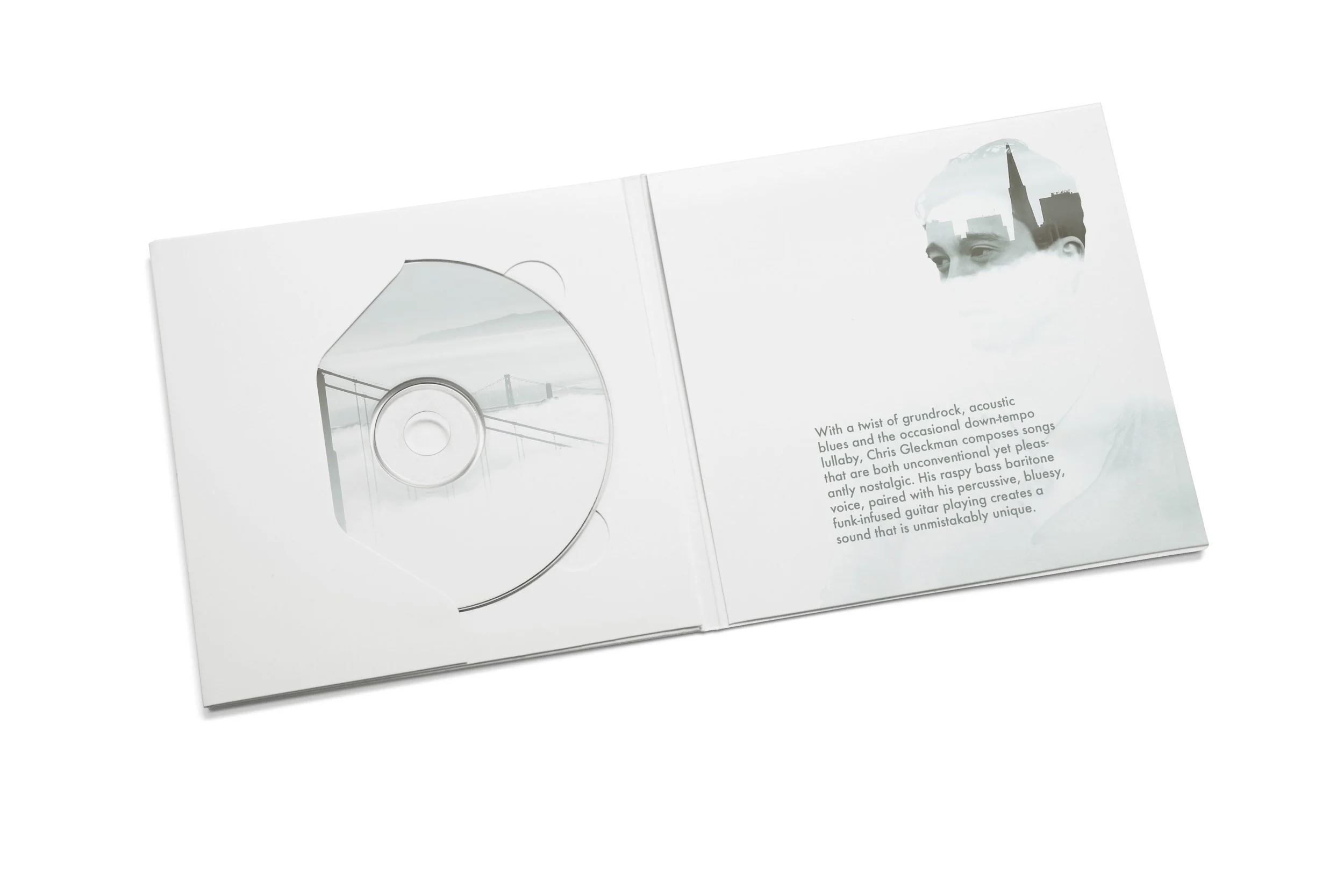 Graphic design project by Monica Ma Chris Gleckman CD Cover