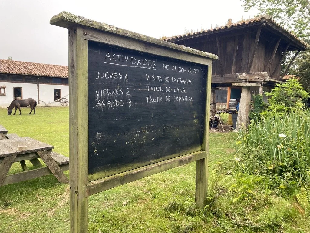   Planned activities at Severino García's Ecomuséu Ca l'Asturcón. Photo by Sadie Bograd '25.  