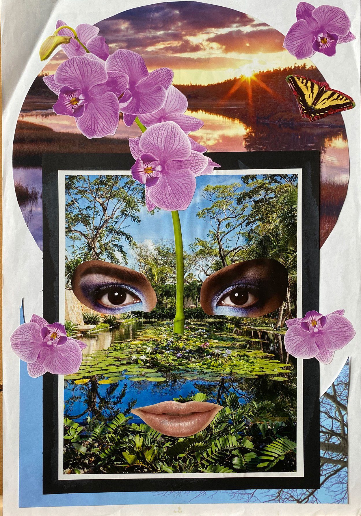 Untitled, Nature Girl, Cut paper collage — artHYPE Foundation