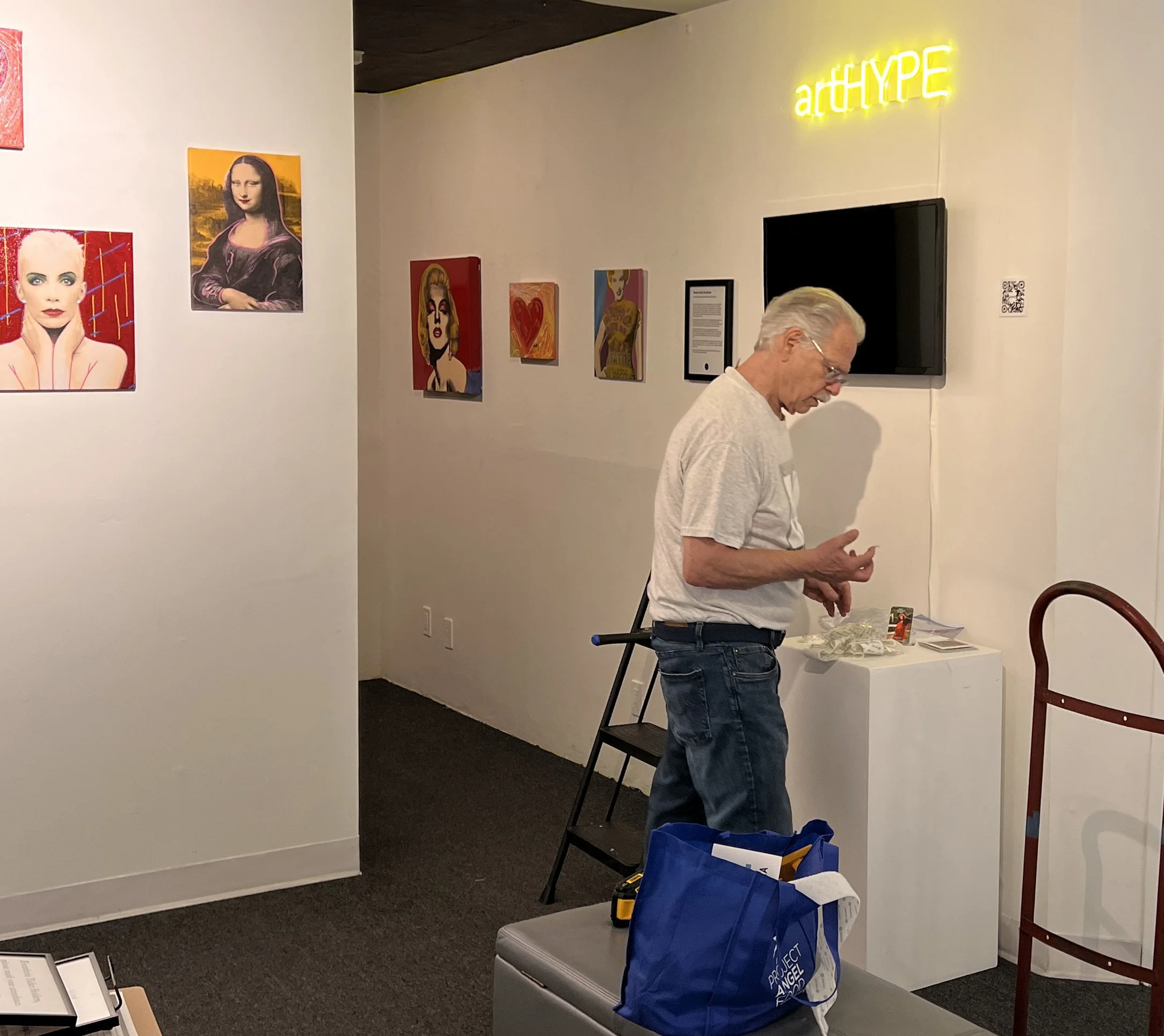 Gary Polonsky helping with artHYPE install IMG_3377.jpg