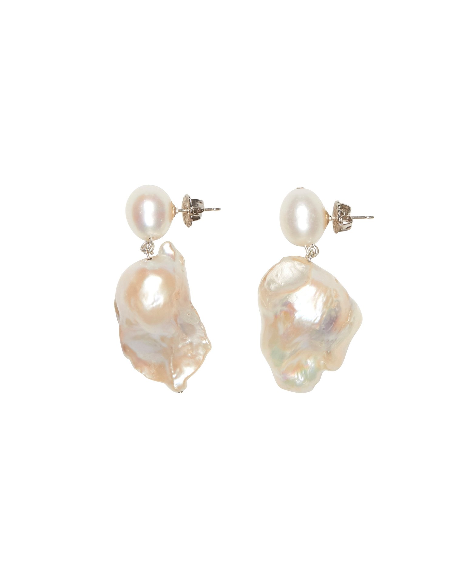 Long bridal earrings freshwater pearl drop earrings Baroque pearl earrings Baroque earrings