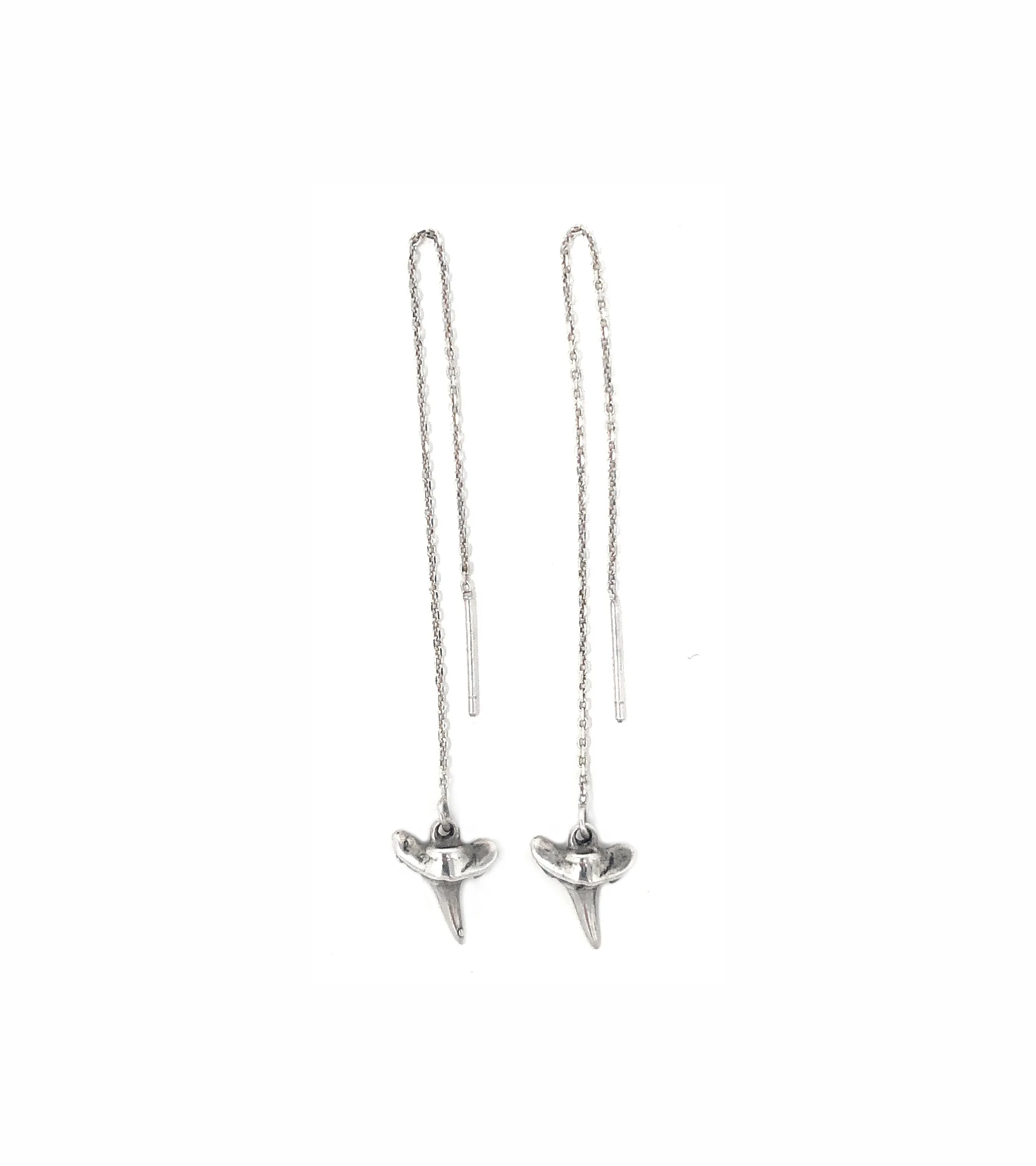 Shark Tooth Threader Earrings
