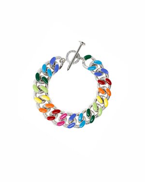 Rainbow Chunky Chain Link Bracelet — FRY POWERS