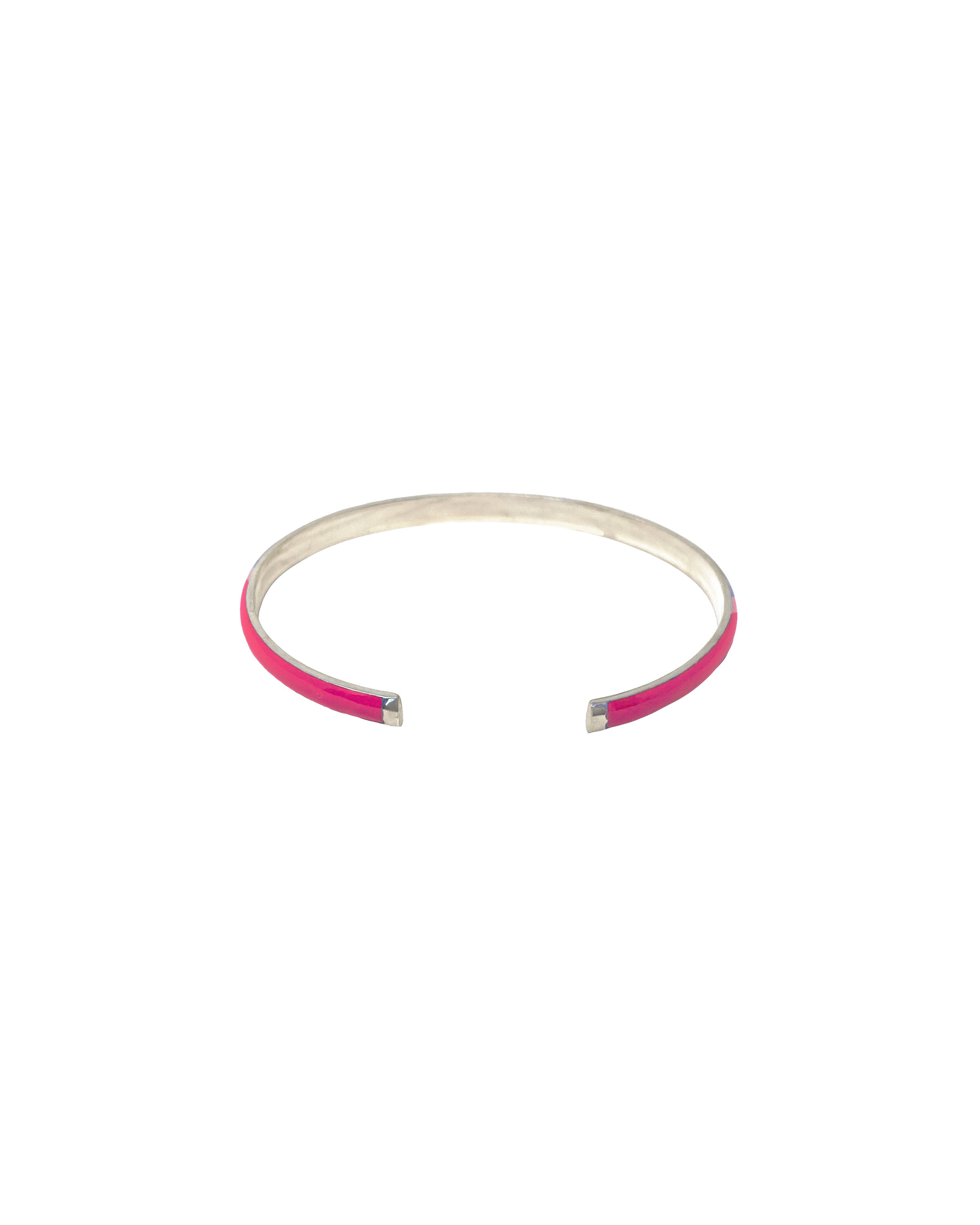 Unicorn Rainbow Enamel Cuff Bracelet in Fuchsia