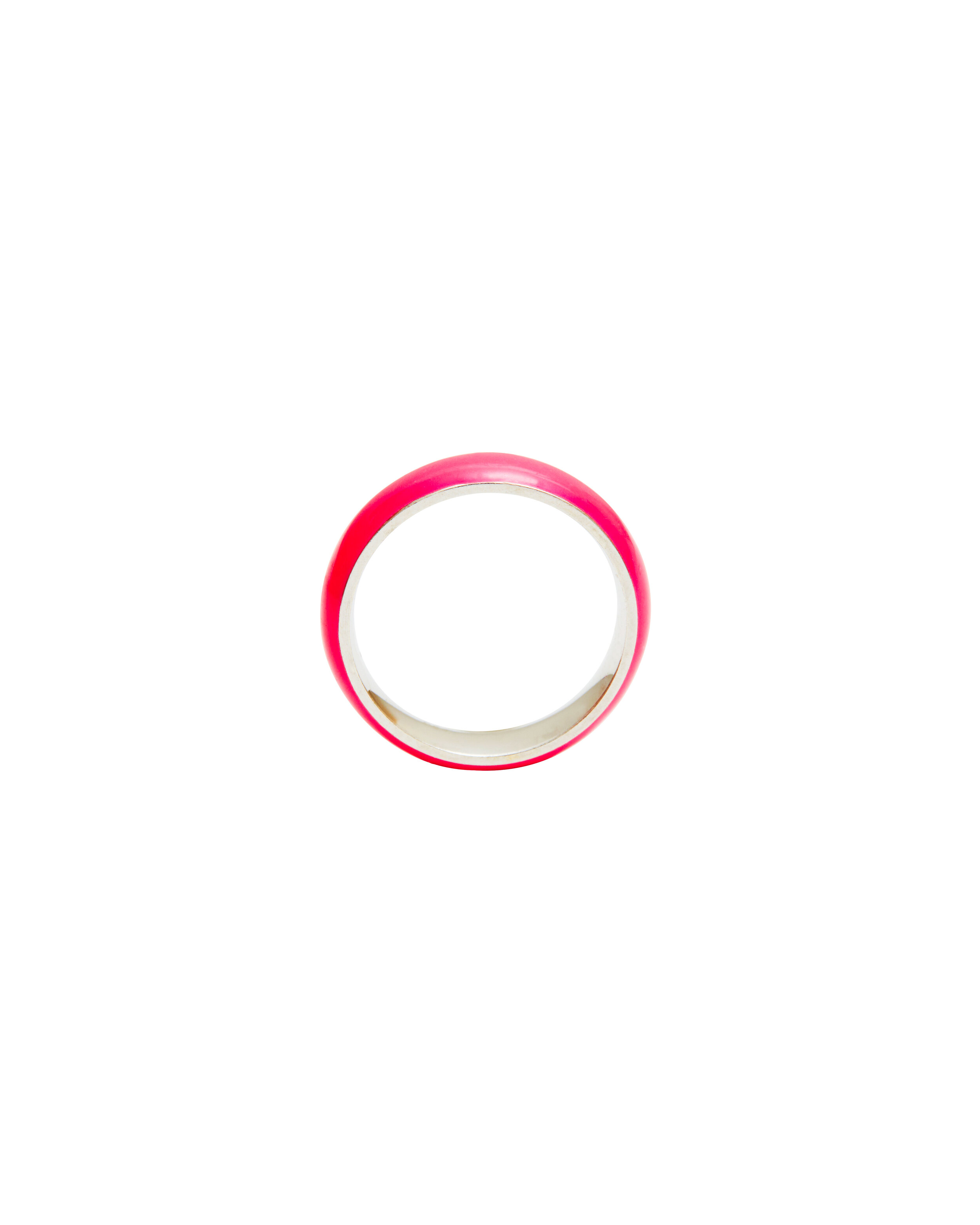 Neon Enamel Ring in Electric Pink