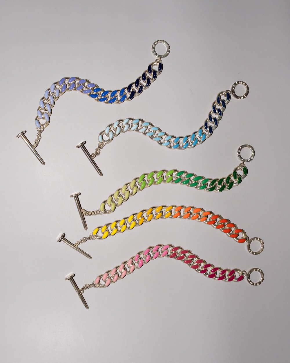 Rainbow Heart Link Chain Bracelet – Purple Cow Toys
