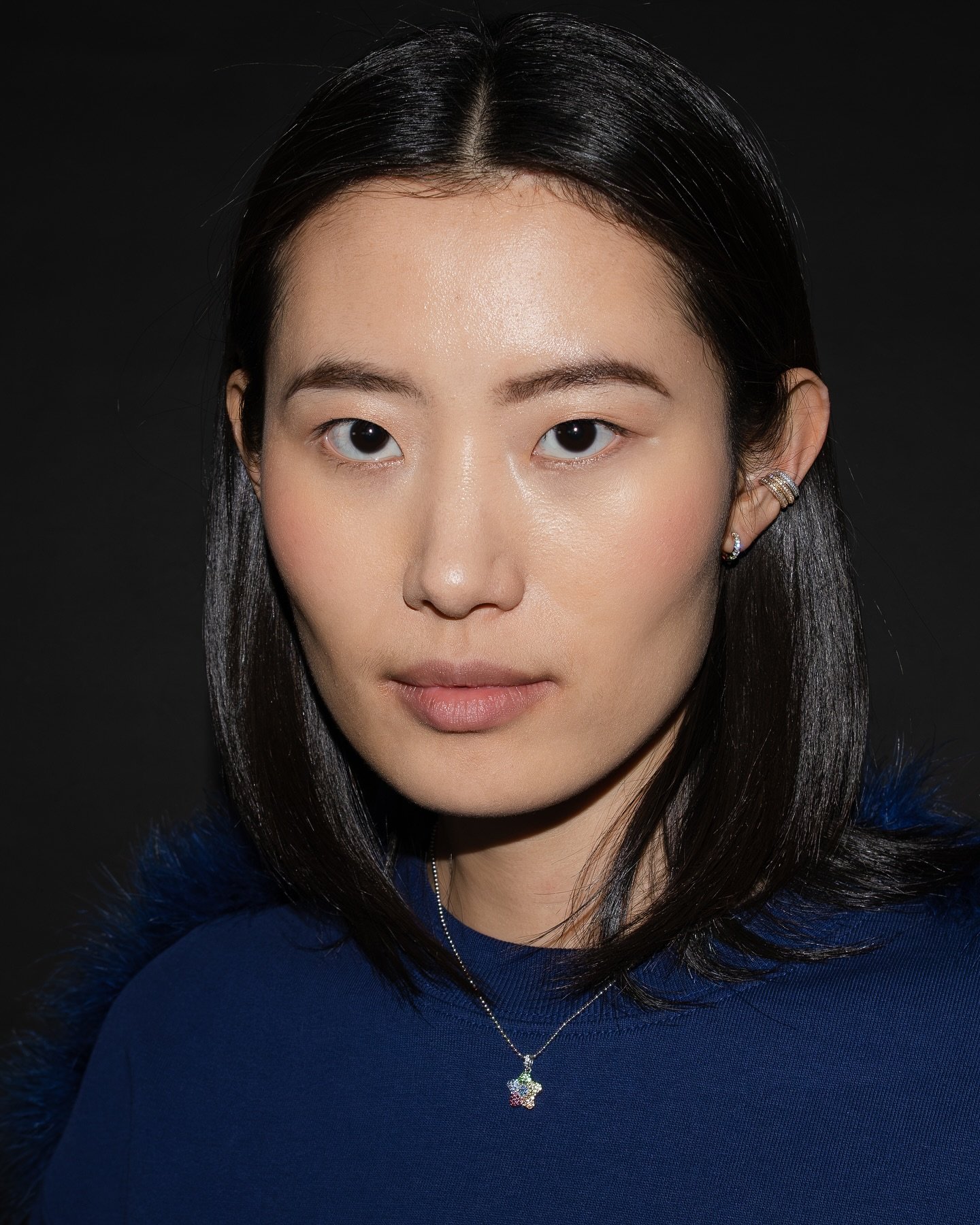 💐 Our Flower Powers Necklace brings a little joy to your everyday&mdash;with sapphire gemstone petals and centers that feel like spring, all year long.

We love pairing it with our POWERS PAV&Eacute;&reg; diamond stacking ear cuffs and huggies for a