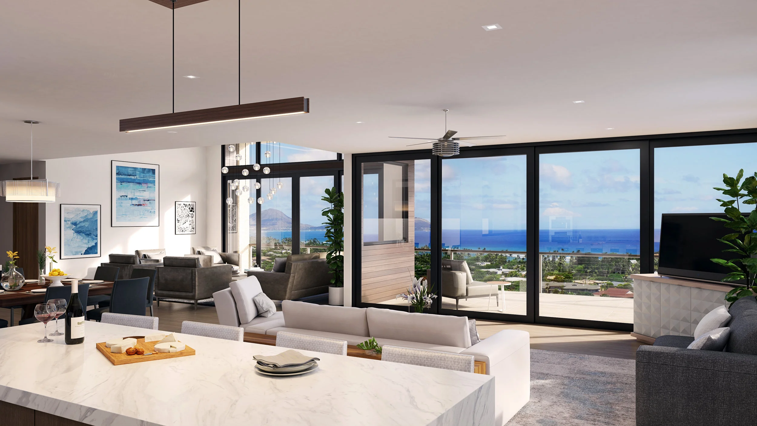 Kitchen ocean view