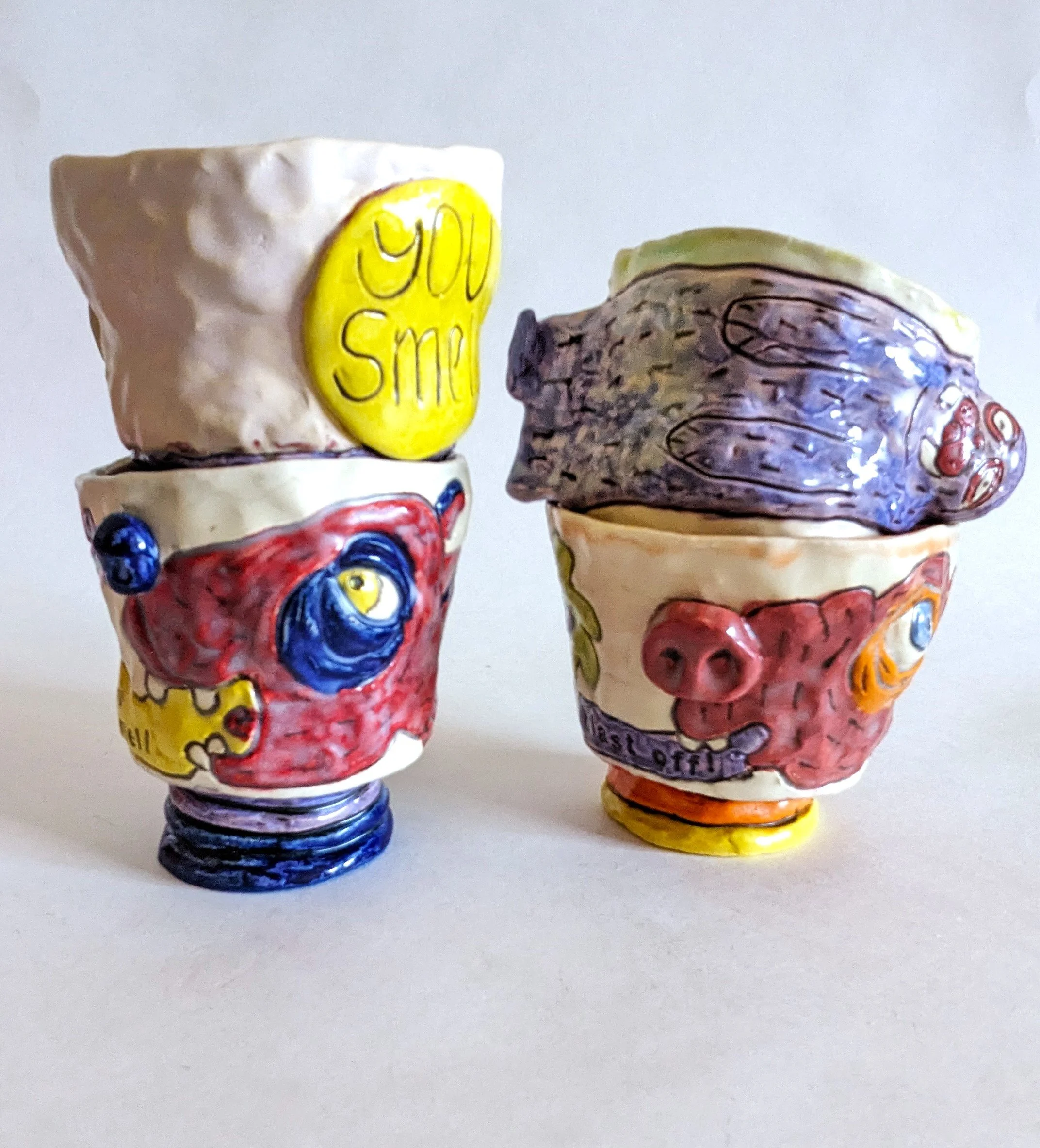 Pinch pot cups