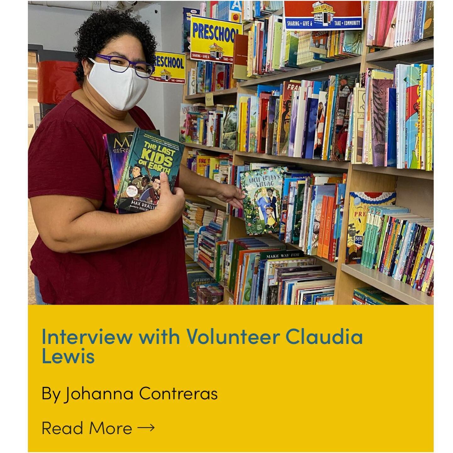 Check out the blog on our website to read the full interview with volunteer Claudia Lewis.

#thankful #volunteer #brooklynbookbodega