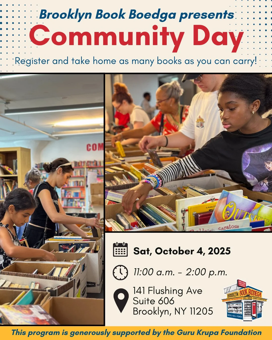 Community Day at the Book Hub is coming the first weekend of October! Register and take home as many books as you can carry from our well-loved and overstocked collections&mdash;for FREE! ⁠
⁠
📅 Saturday, October 4⁠
🕘 11:00 a.m. &ndash; 2:00 p.m.⁠
?