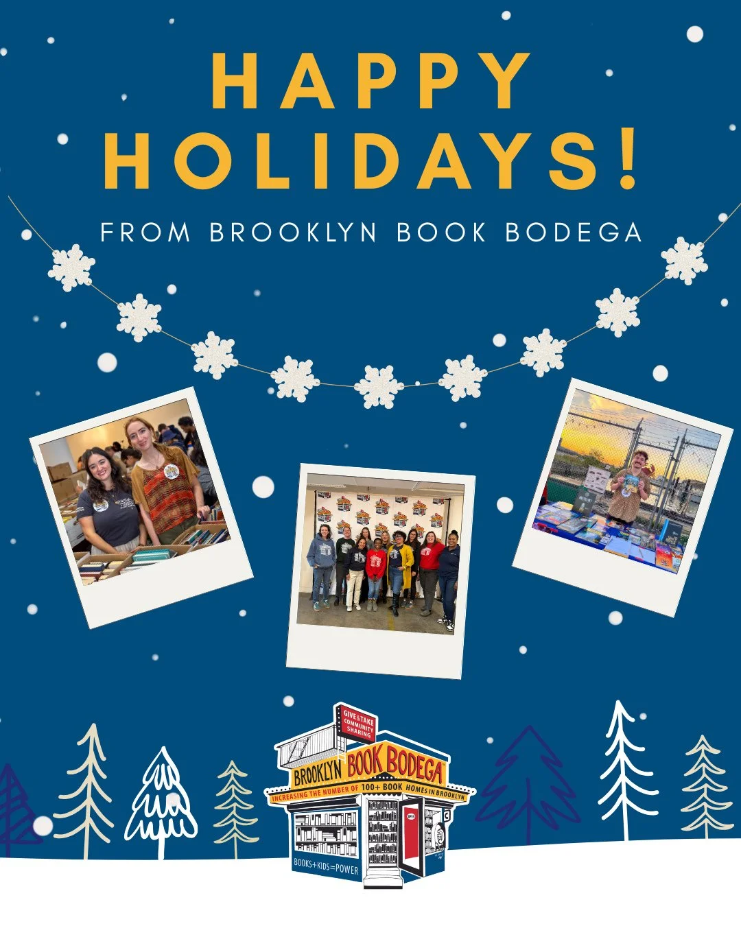 Happy holidays from all of us at Brooklyn Book Bodega! ⁠
⁠
Wishing you a season of rest, connection, and time to get lost in a good book. We can&rsquo;t wait to turn the page together in the new year!⁠
⁠
#HappyHolidays #NYCNonprofits #BrooklynCommuni