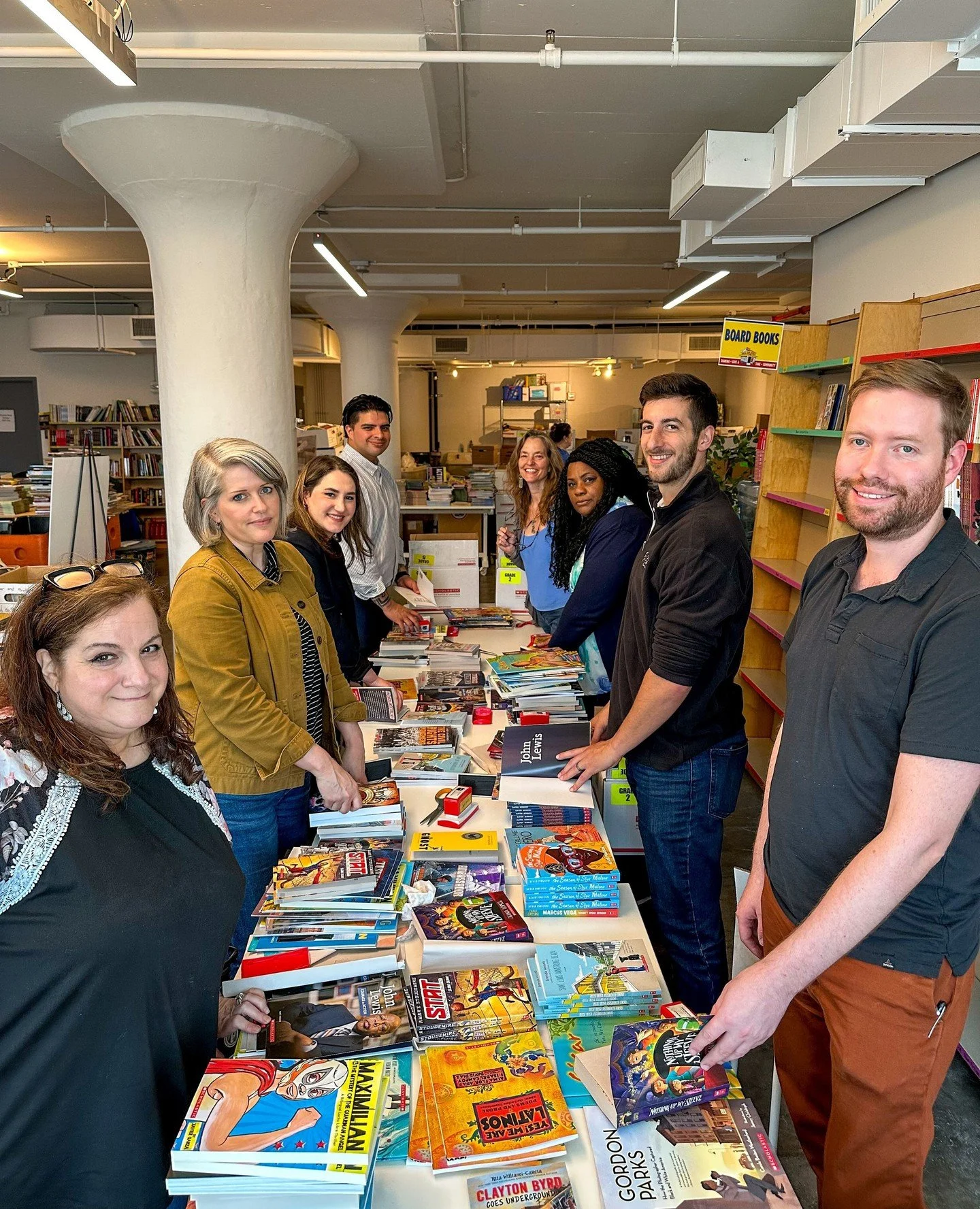 Are you part of an organization that would be interested in volunteering with Brooklyn Book Bodega? Consider our group volunteering opportunities!⁠
⁠
Groups will spend a morning or afternoon at our Book Hub at the Brooklyn Navy Yard helping us stamp 