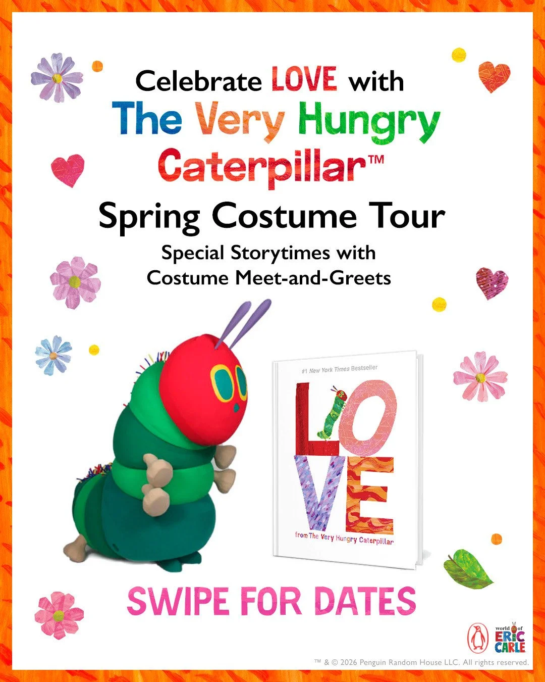 Join us this March 21 for a Very Hungry Caterpillar Day Spring Costume Tour with the @Bklynlibrary, @penguinkids, and @BooksAreMagicBK! ⁠
⁠
We&rsquo;ll celebrate the spring season with a storytime and costume meet-and-greets, and you can buy two book