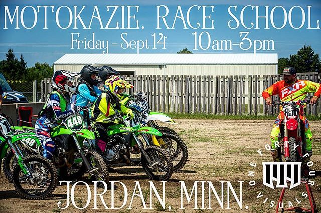 Next Friday, September 14, MK has our last race school of the season! Our instructors for this school will be Cody Slark and Ryan Miller! Entry forms are on motokazie.com, any questions email jenny@motokazie.com! #MKraceschool #motoschool