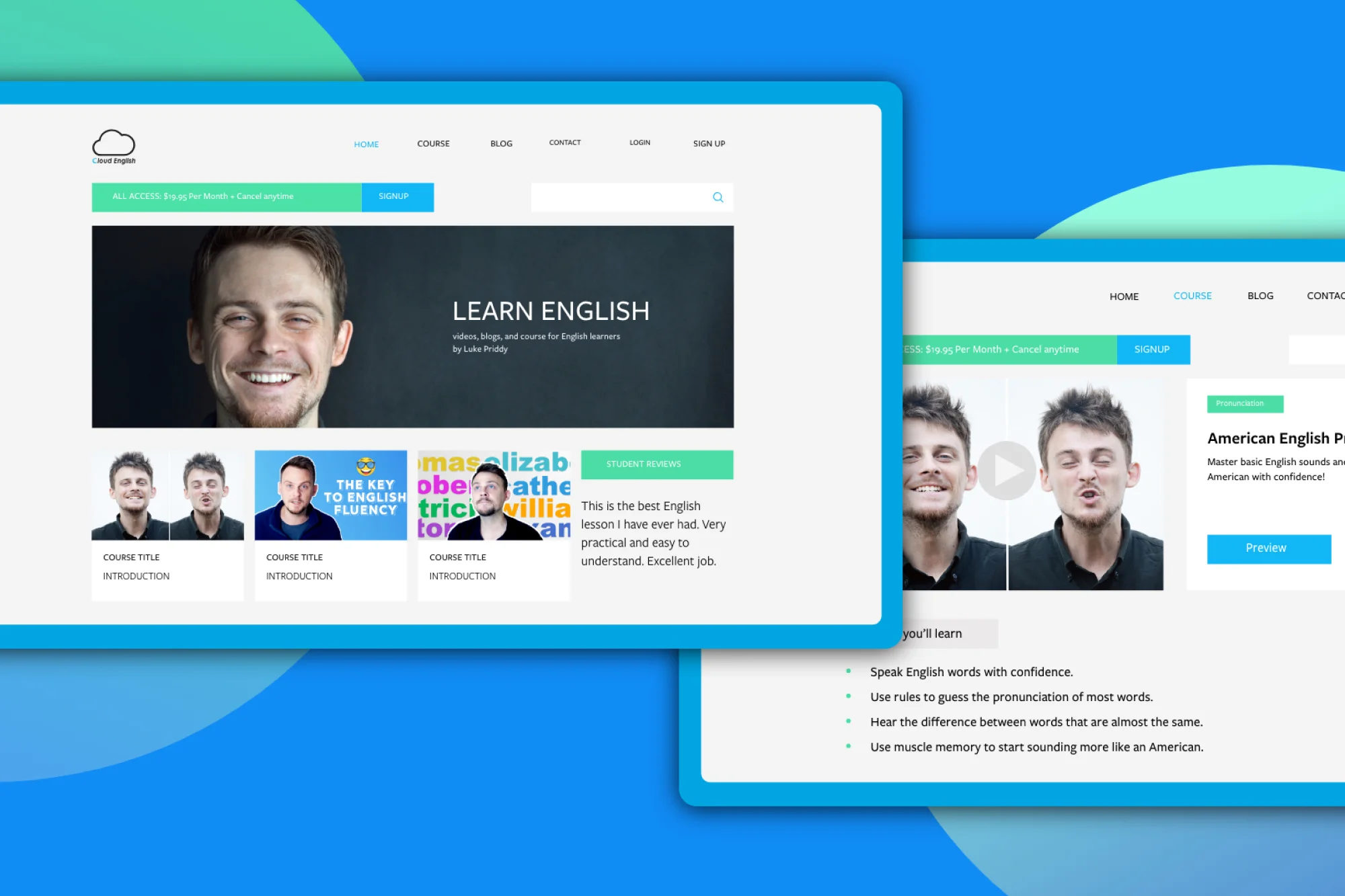 UI/UX Design - Cloud English