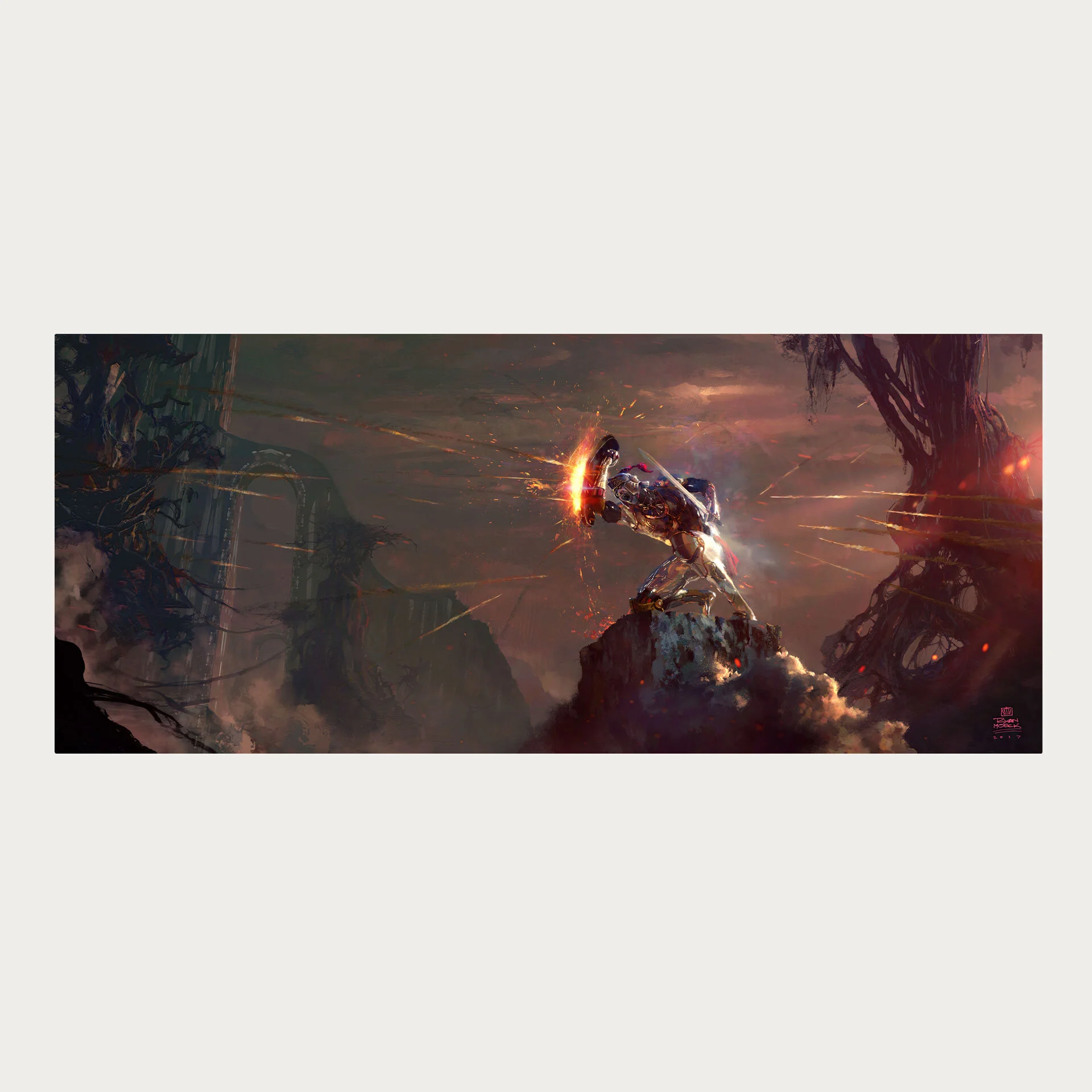 Fiery Darts Canvas Banner