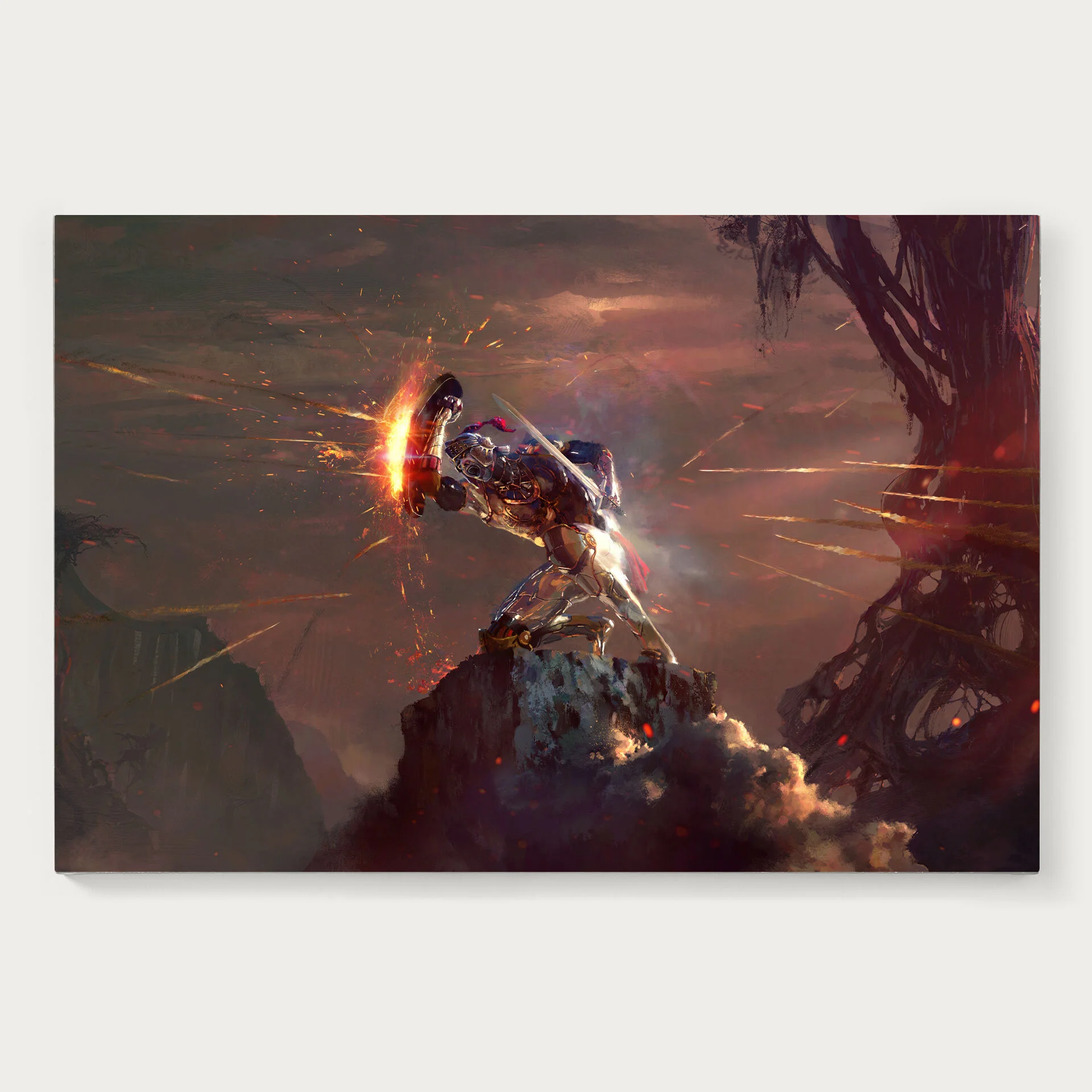 Fiery Darts Stretched Canvas