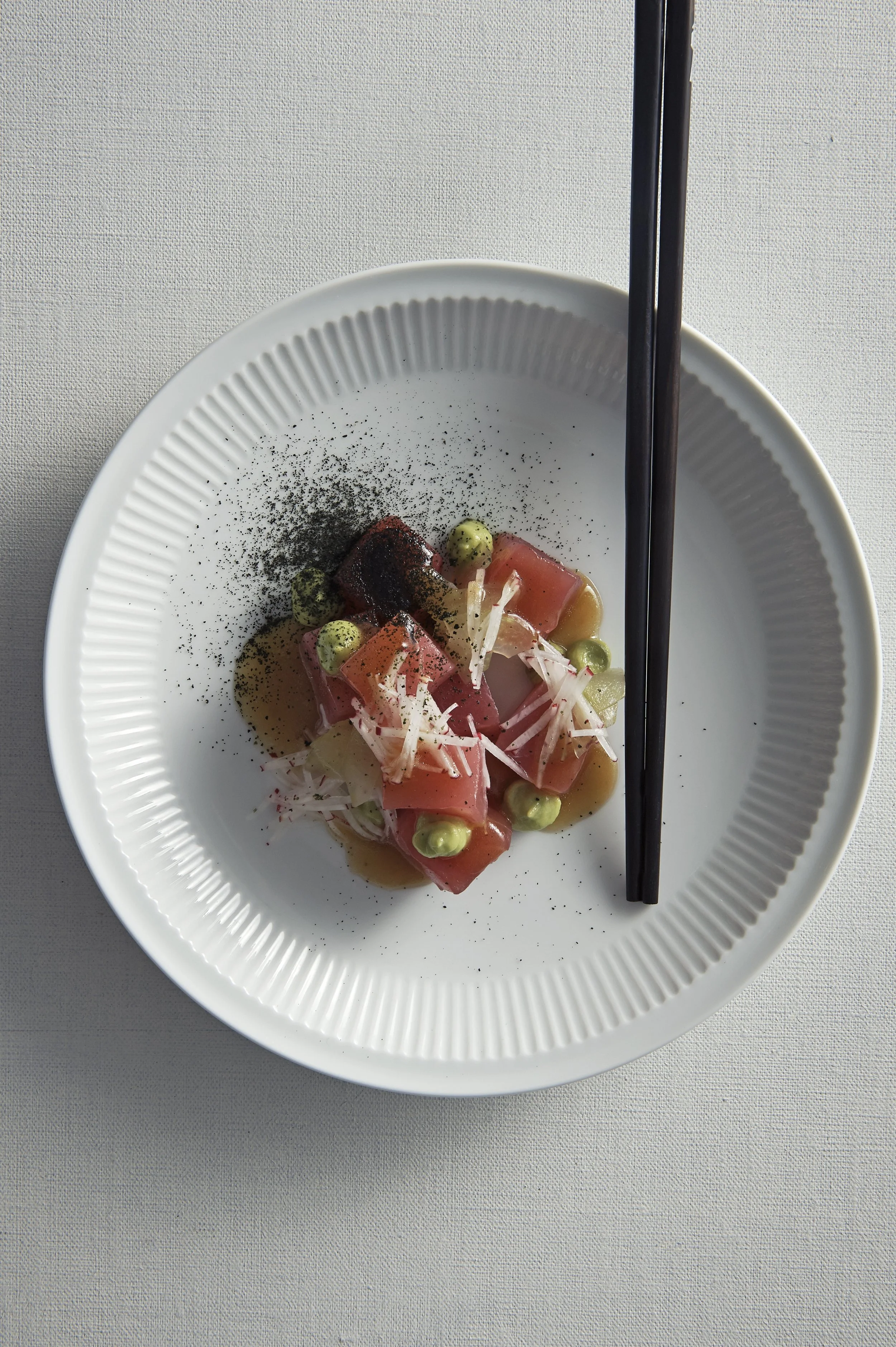 Tuna, avocado, wakame, pickled cucumber