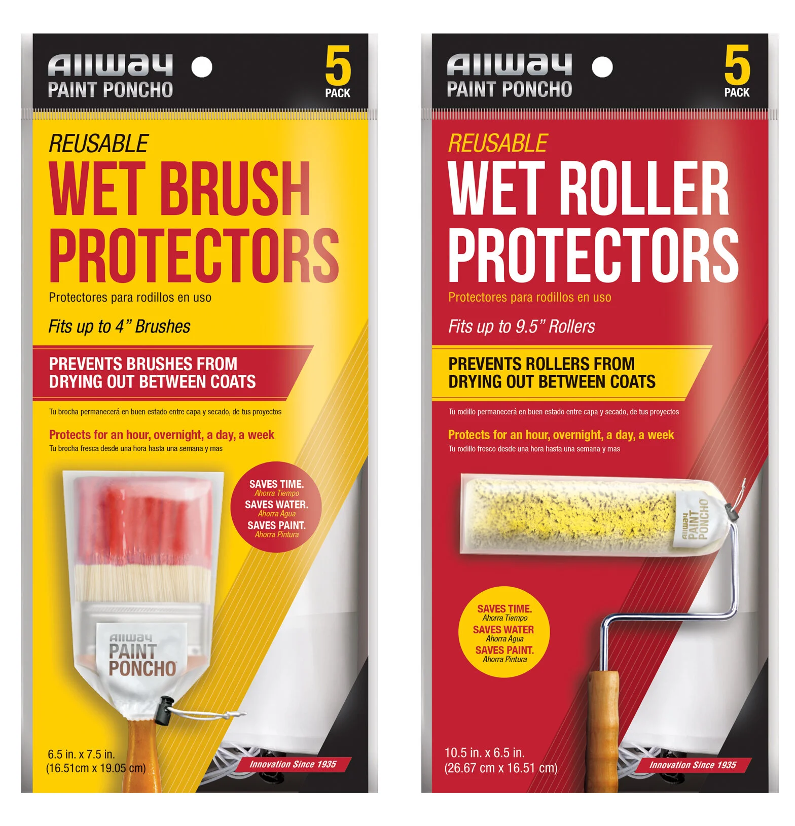 Paint Poncho Brush, Paint Poncho Roller, Reusable Paint Brush Covers