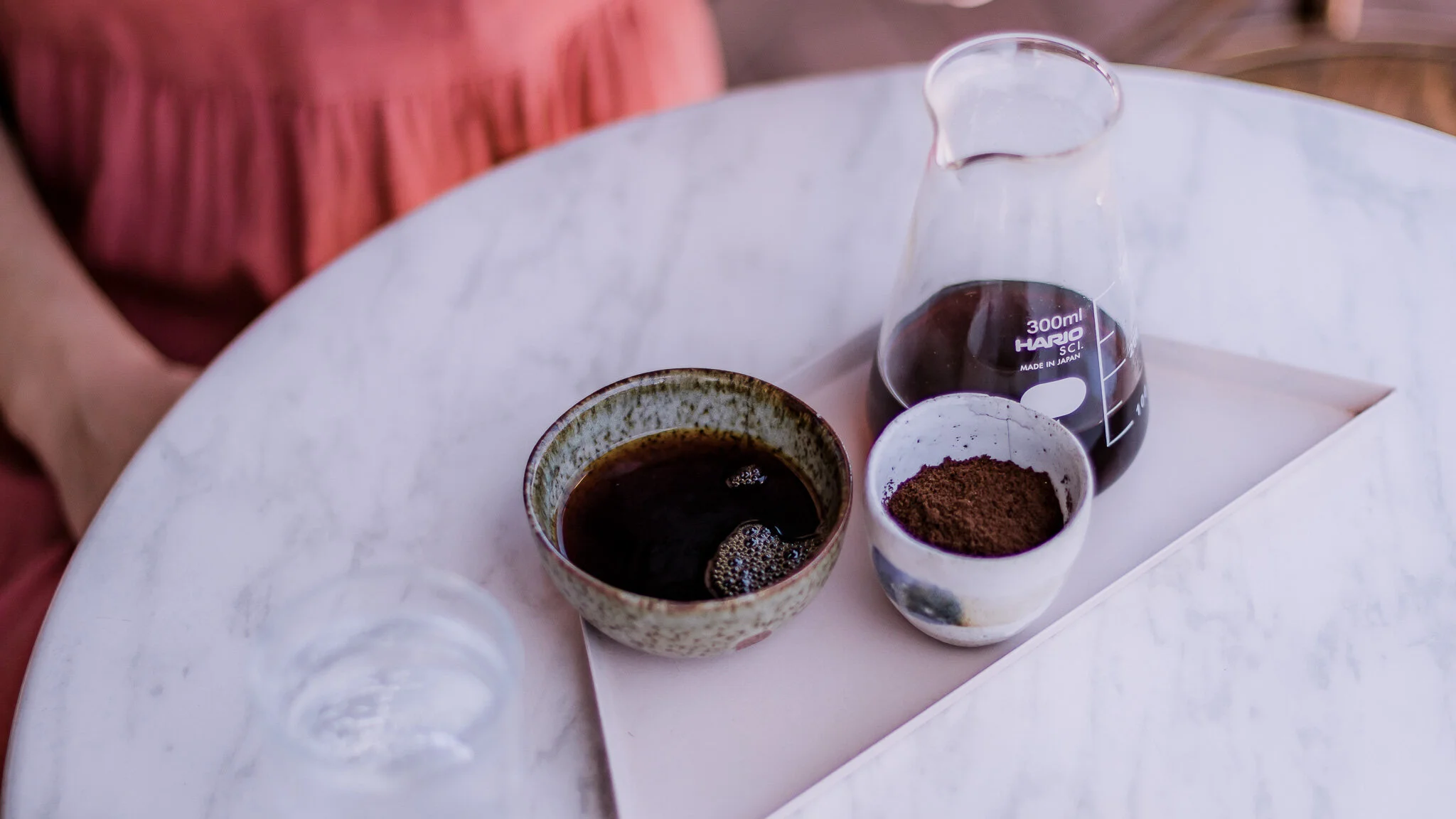 Enjoy your Hario V60. We like to serve our V60’s with some grinds on the side so customers can experience the aroma of the freshly ground single origin.