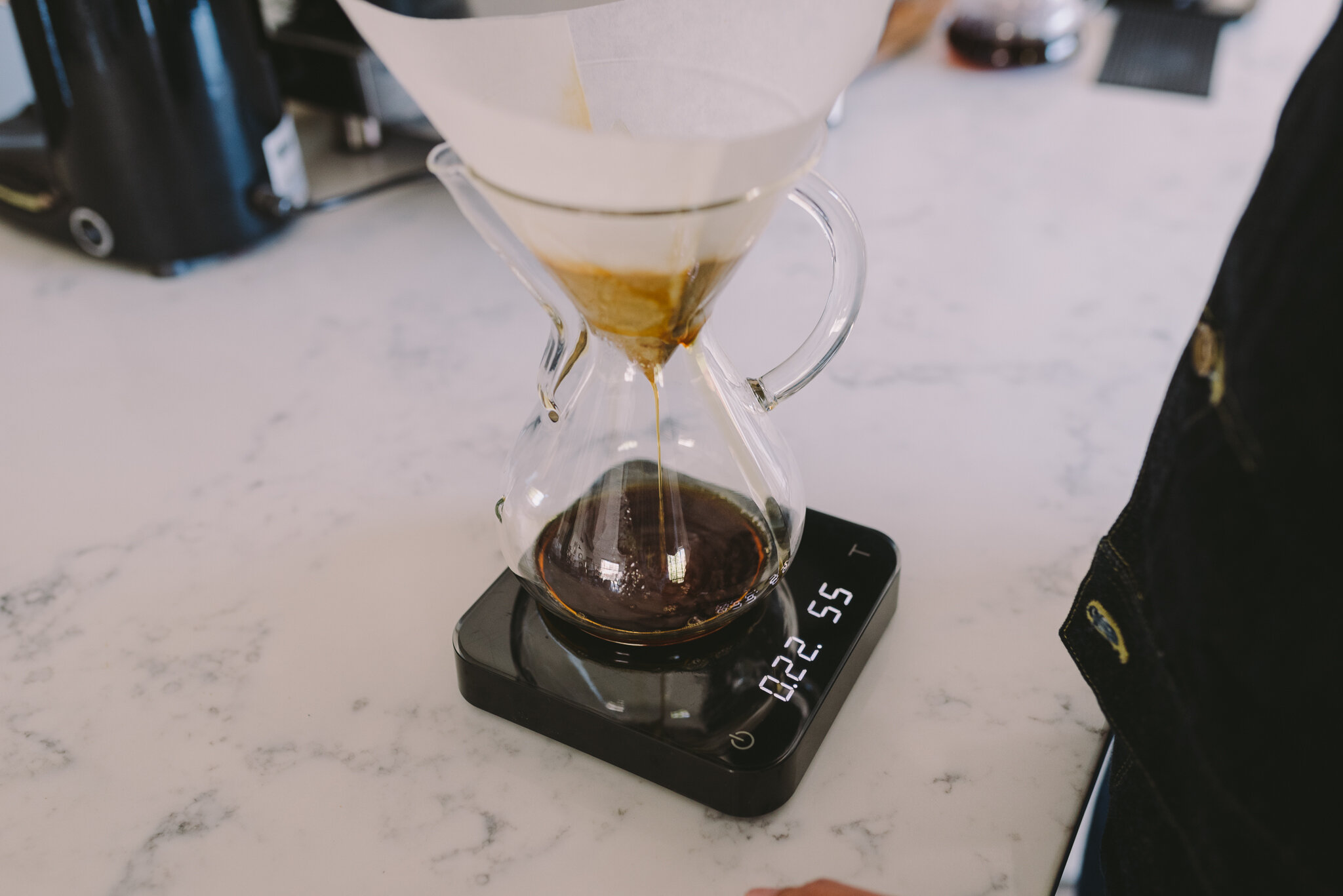 Enjoy your Hario V60. We like to serve our V60’s with some grinds on the side so customers can experience the aroma of the freshly ground single origin.