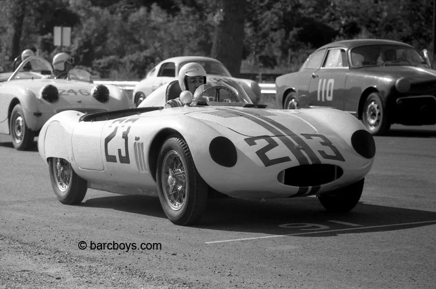 Briggs Cunningham was a sportsman and a racer, here is sits on the grid ready to race his HM Osca 750 with which he finished 2nd overall.