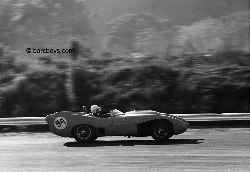 BARC contributor Bob Kahmer in his Bristol powered Lotus X. A very rare car recently restored.